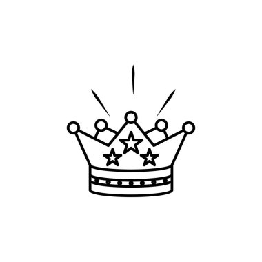 Taç çizgisi simgesi. İşaretler ve semboller beyaz arkaplanda ağ, logo, mobil uygulama, UI, UX için kullanılabilir