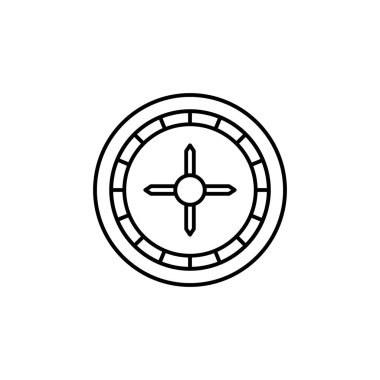 Rulet çizgisi ikonu. İşaretler ve semboller beyaz arkaplanda ağ, logo, mobil uygulama, UI, UX için kullanılabilir