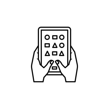 Oyun çizgisi simgesi. İşaretler ve semboller beyaz arkaplanda ağ, logo, mobil uygulama, UI, UX için kullanılabilir