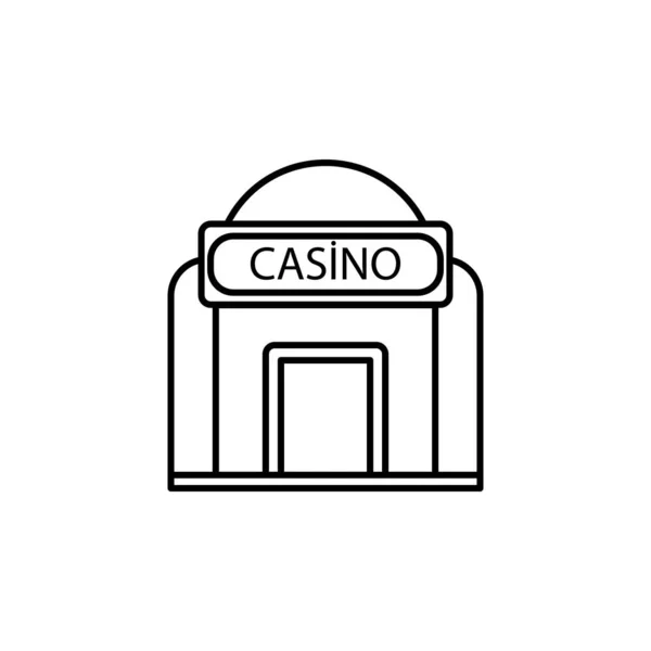 Εικονίδιο Γραμμής Καζίνο Σημάδια Και Σύμβολα Μπορούν Χρησιμοποιηθούν Για Web — Διανυσματικό Αρχείο