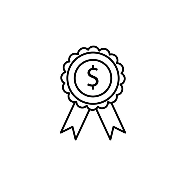 Значок Линии Медалей Знаки Символы Могут Использованы Веб Логотип Мобильное — стоковый вектор