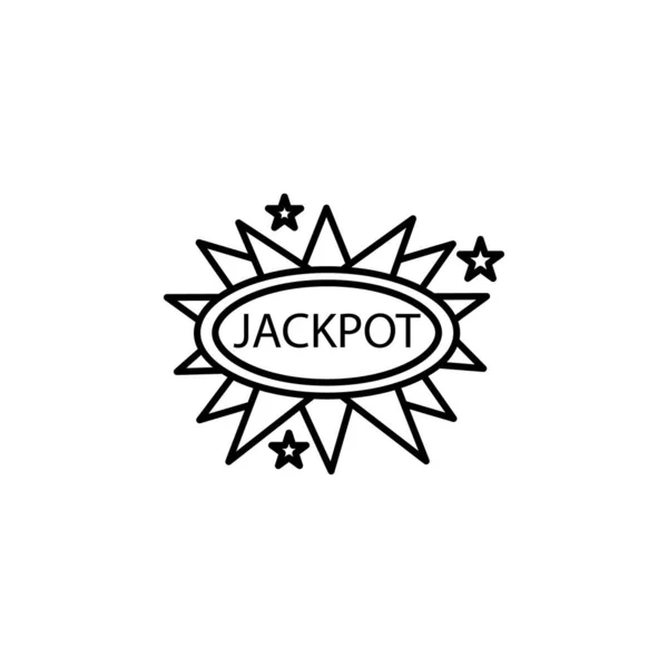 Ikona Linii Jackpot Znaki Symbole Mogą Być Używane Sieci Web — Wektor stockowy