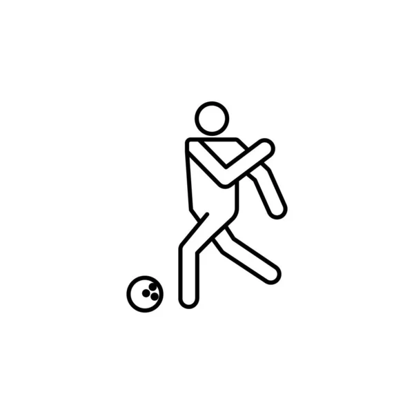 Spelare Bowlinglinjerikonen Tecken Och Symboler Kan Användas För Webben Logotyp — Stock vektor