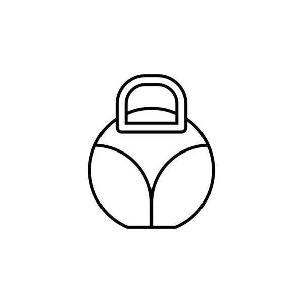 Bowling Ball Bag Line Symbol Zeichen Und Symbole Können Für — Stockvektor