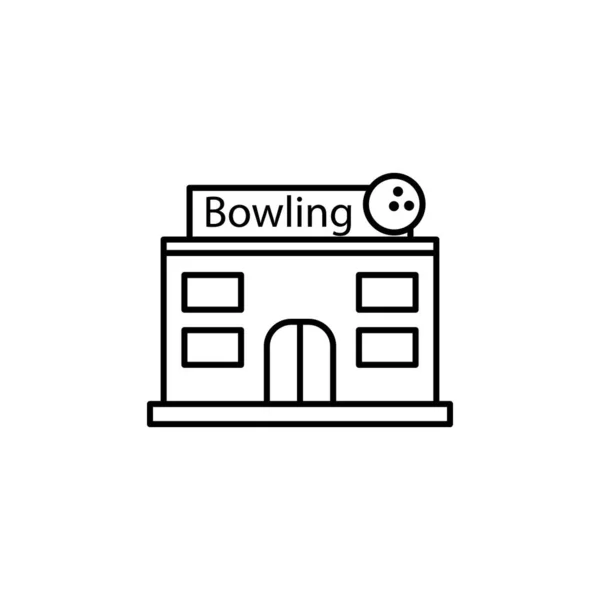 Icône Ligne Bowling Signes Symboles Peuvent Être Utilisés Pour Web — Image vectorielle