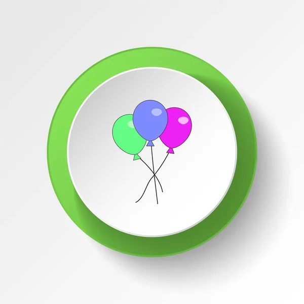 Çizgi Film Balonları Oyuncak Renkli Düğme Simgesi Şaretler Semboller Beyaz — Stok Vektör