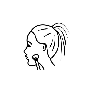 makyaj çizgisi simgesi. İşaretler ve semboller beyaz arkaplanda ağ, logo, mobil uygulama, UI, UX için kullanılabilir