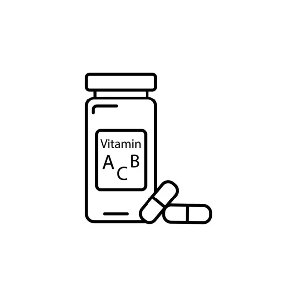 Vitamin hattı simgesi. İşaretler ve semboller beyaz arkaplanda ağ, logo, mobil uygulama, UI, UX için kullanılabilir