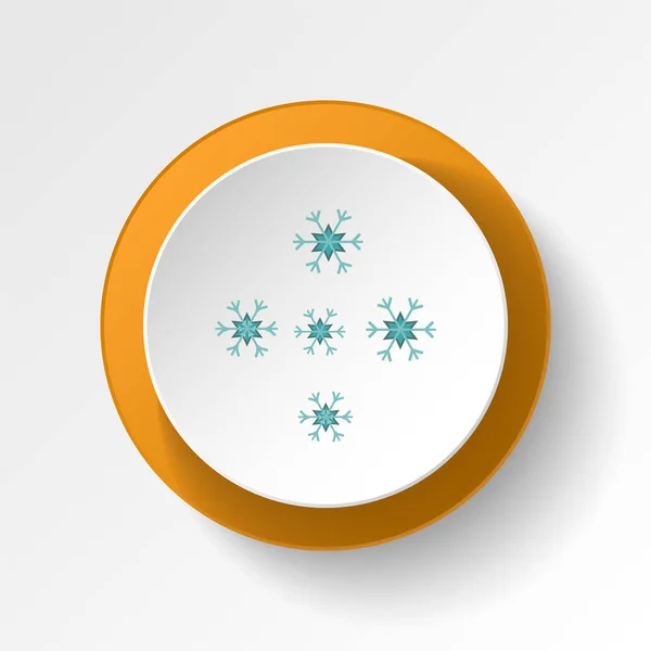 雪花色图标 冬季仙境的元素多彩的图标 白色背景的优质平面设计图标 — 图库矢量图片