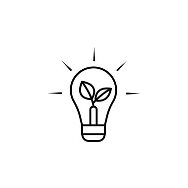 Yeşil enerji hattı simgesi. İşaretler ve semboller beyaz arkaplanda ağ, logo, mobil uygulama, UI, UX için kullanılabilir