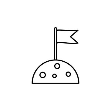 Bayrak çizgisi simgesi. İşaretler ve semboller beyaz arkaplanda ağ, logo, mobil uygulama, UI, UX için kullanılabilir