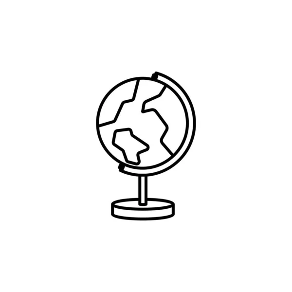 Icône Ligne Globe Signes Symboles Peuvent Être Utilisés Pour Web — Image vectorielle