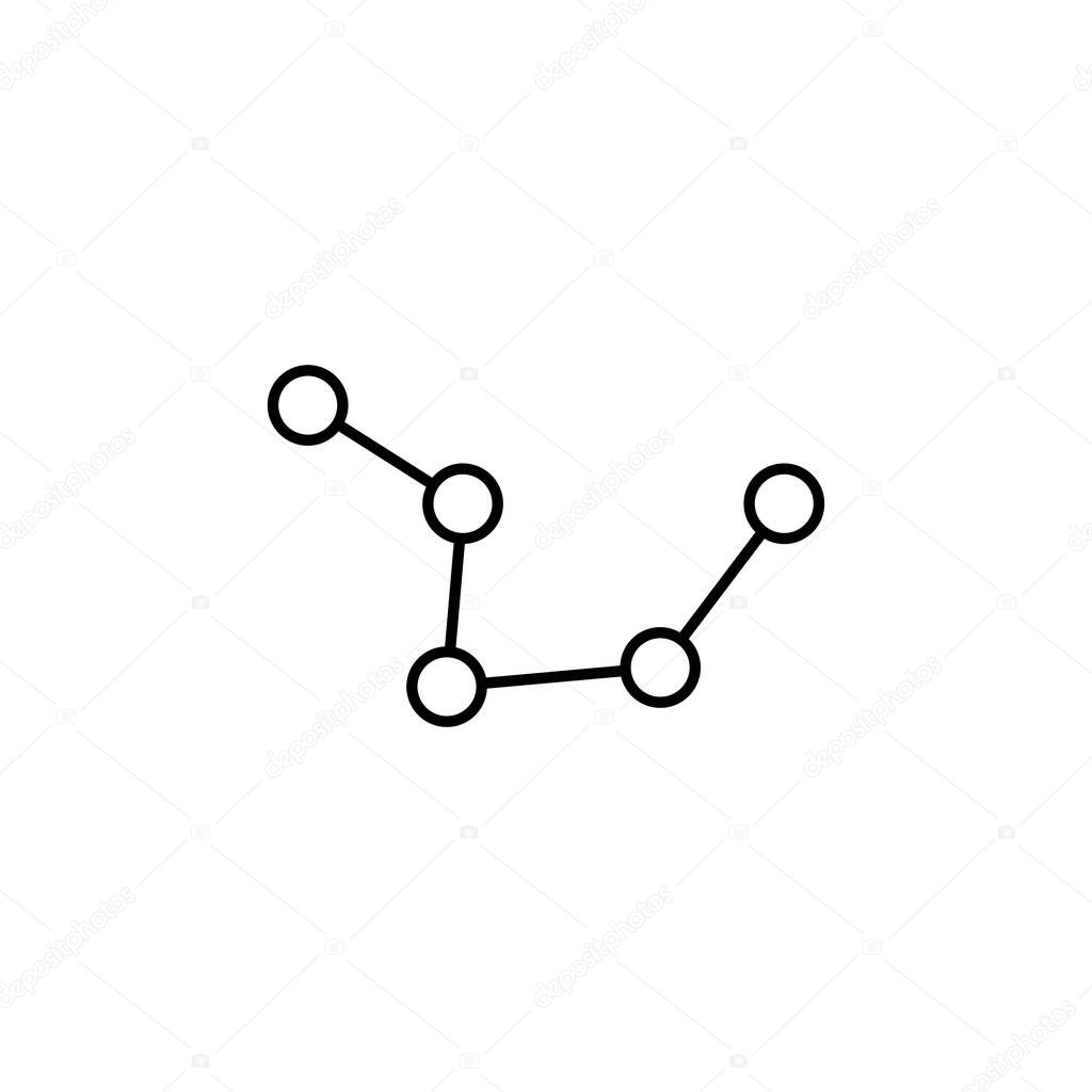 constellation line icon. Signs and symbols can be used for web, logo, mobile app, UI, UX on white background