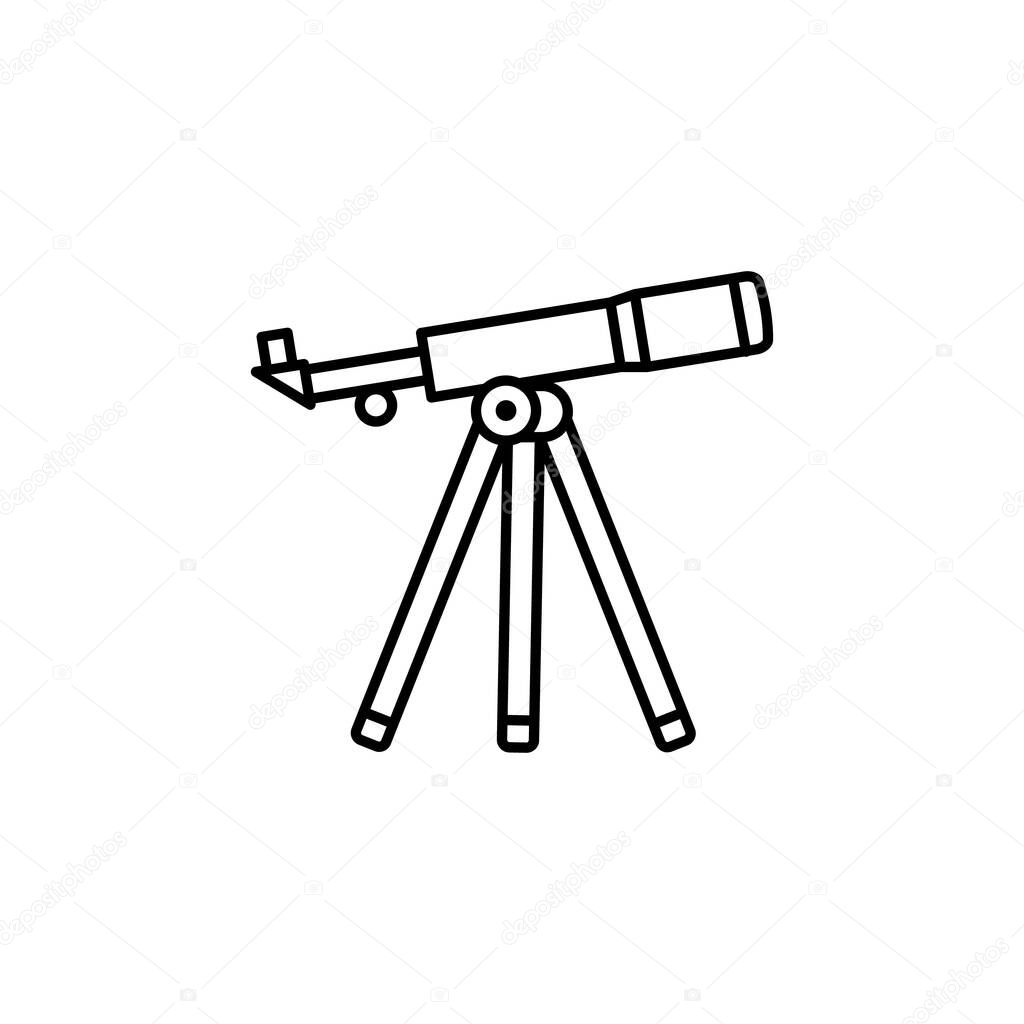 telescope line icon. Signs and symbols can be used for web, logo, mobile app, UI, UX on white background
