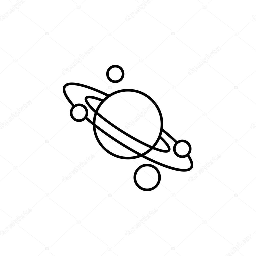 universe line icon. Signs and symbols can be used for web, logo, mobile app, UI, UX on white background