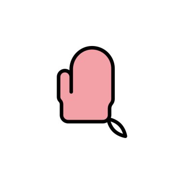 Deri döken eldiven dış hat simgesi. Güzellik ve Kozmetik ikonu elementleri. İşaretler ve semboller beyaz arkaplanda ağ, logo, mobil uygulama, UI, UX için kullanılabilir