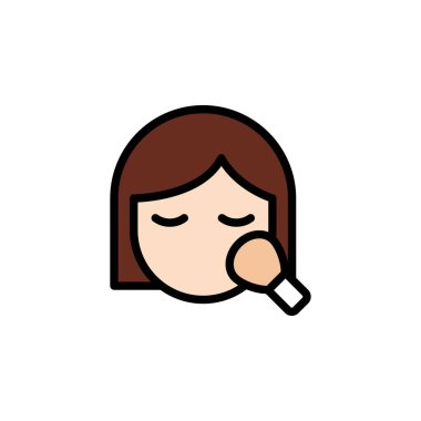 fırça izi simgesi. Güzellik ve Kozmetik ikonu elementleri. İşaretler ve semboller beyaz arkaplanda ağ, logo, mobil uygulama, UI, UX için kullanılabilir