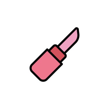 Ruj ana hatları simgesi. Güzellik ve Kozmetik ikonu elementleri. İşaretler ve semboller beyaz arkaplanda ağ, logo, mobil uygulama, UI, UX için kullanılabilir