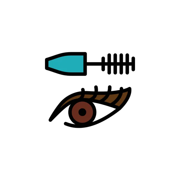 Icône Contour Mascara Icône Illustration Éléments Beauté Cosmétiques Signes Symboles — Image vectorielle