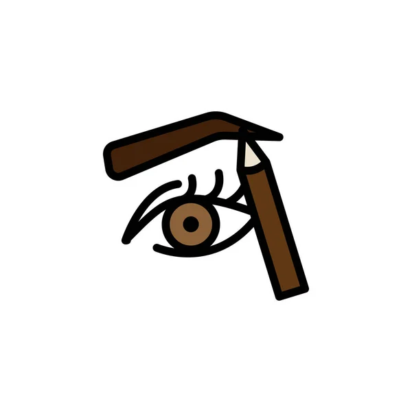 Icono Contorno Cejas Elementos Belleza Cosméticos Icono Ilustración Los Signos — Archivo Imágenes Vectoriales