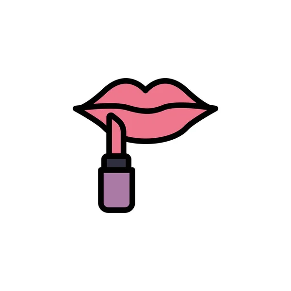 Ikon Lipstik Ikon Elemen Kecantikan Dan Kosmetik Tanda Dan Simbol - Stok Vektor