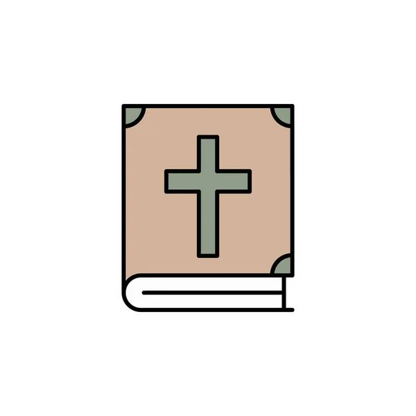 Biblia Icono Del Contorno Muerte Conjunto Detallado Iconos Ilustraciones Muerte — Vector de stock