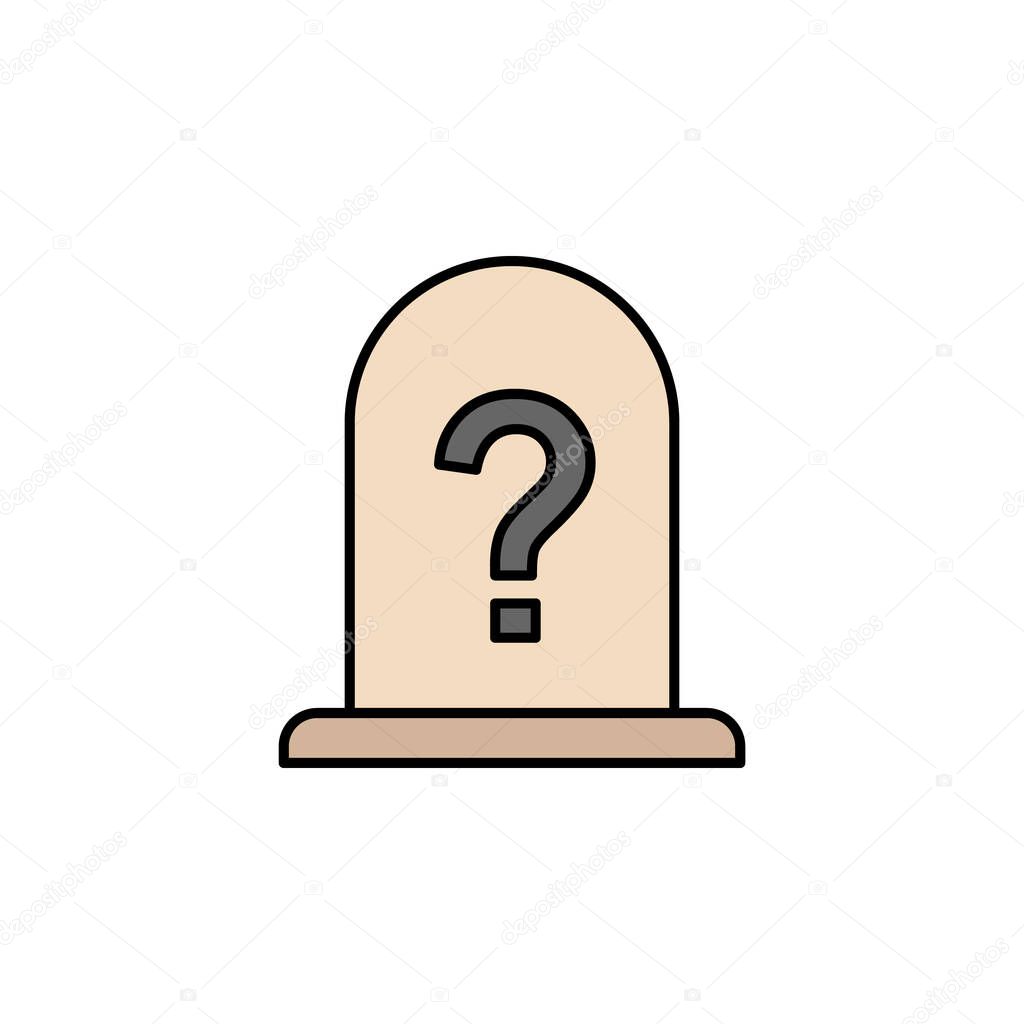 unknown, death, grave outline icon. detailed set of death illustrations icons. can be used for web, logo, mobile app, UI, UX on white background