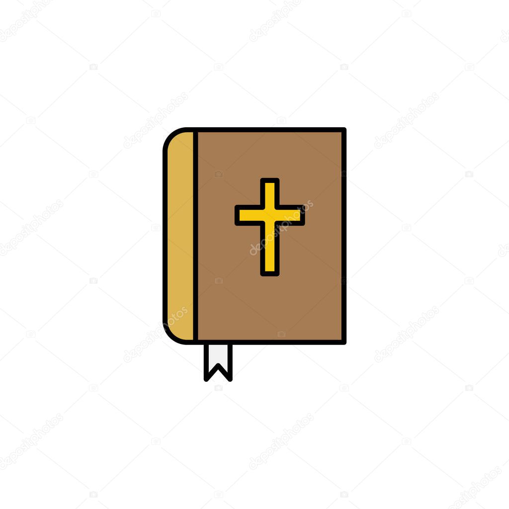bible, death outline icon. detailed set of death illustrations icons. can be used for web, logo, mobile app, UI, UX on white background