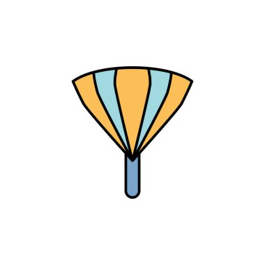 Ponpon, tezahürat, eğlence ikonu. Eğitim illüstrasyonu. İşaretler ve semboller beyaz arka planda ağ, logo, mobil uygulama, UI, UX için kullanılabilir