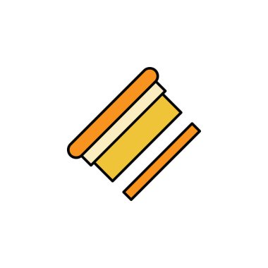 Tahta, silgi simgesi. Eğitim illüstrasyonu. İşaretler ve semboller beyaz arka planda ağ, logo, mobil uygulama, UI, UX için kullanılabilir