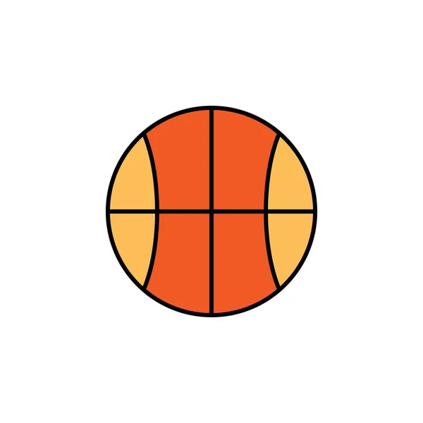 Baloncesto Pelota Icono Del Deporte Elemento Ilustrativo Educación Signos Símbolos — Archivo Imágenes Vectoriales