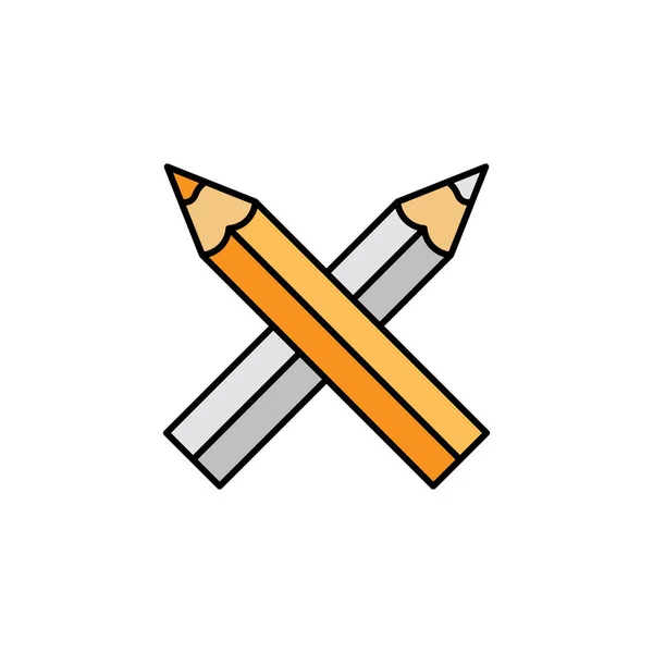 Lápis Desenhar Editar Ícone Elemento Ilustração Educação Sinais Símbolos Podem — Vetor de Stock