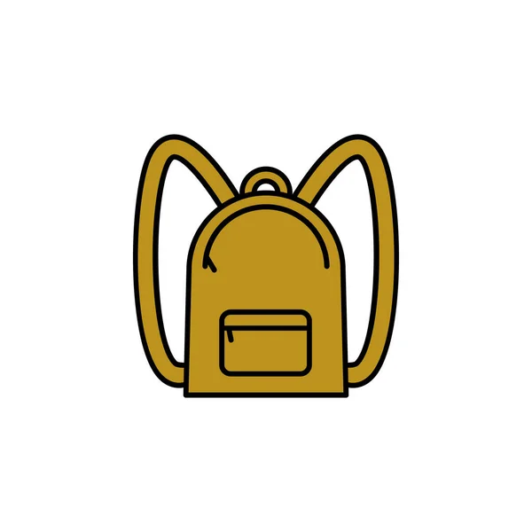 Rucksack Taschensymbol Element Der Bildungsillustration Zeichen Und Symbole Können Für — Stockvektor