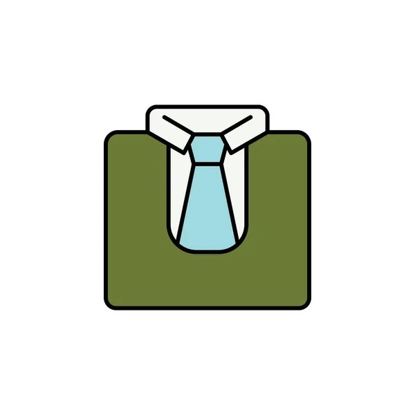 Uniforme Corbata Ícono Camisa Elemento Ilustrativo Educación Signos Símbolos Pueden — Archivo Imágenes Vectoriales