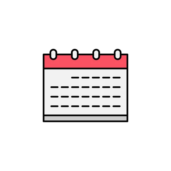 カレンダー日付スケジュールアイコン 教育用イラストの要素 白い背景の白い背景にWeb モバイルアプリ Uxに記号や記号を使用できます — ストックベクタ