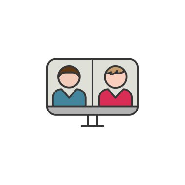 Video: Laptop arkadaşlık taslağı simgesi. Arkadaşlık çizgisi simgesi. İşaretler, semboller ve vektörler beyaz arka planda ağ, logo, mobil uygulama, UI, UX için kullanılabilir