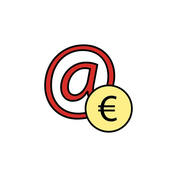 Euro Icône Cercle Élément Illustration Finance Signes Symboles Icône Peut — Image vectorielle