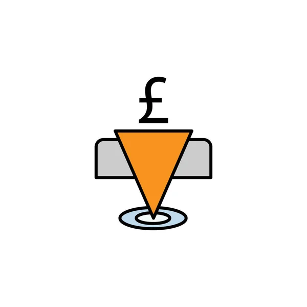 Filter Pfund Symbol Element Der Finanzillustration Zeichen Und Symbole Können — Stockvektor