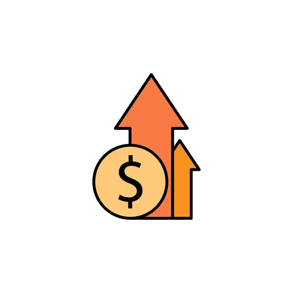 Arrow Dollar Icon Element Finance Illustration Signs Symbols Icon Can — Stock Vector