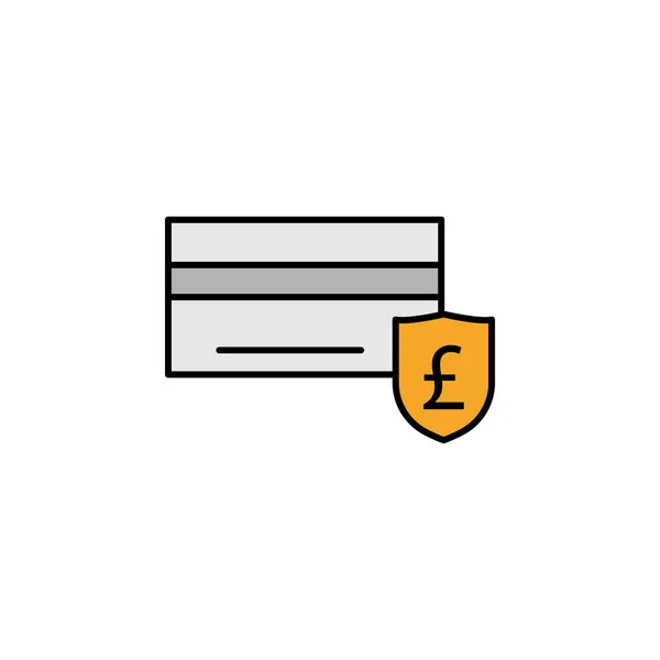 Bankkarte Pfund Symbol Element Der Finanzillustration Zeichen Und Symbole Können — Stockvektor