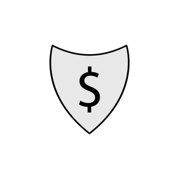 Shield Dollar Icon Element Finance Illustration Signs Symbols Icon Can — Stock Vector