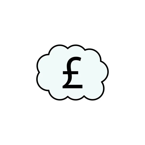 Blase Pfund Symbol Element Der Finanzillustration Zeichen Und Symbole Können — Stockvektor