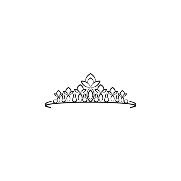 Діадема Жінка Ікона Корони Знаки Символи Можуть Бути Використані Веб — стоковий вектор