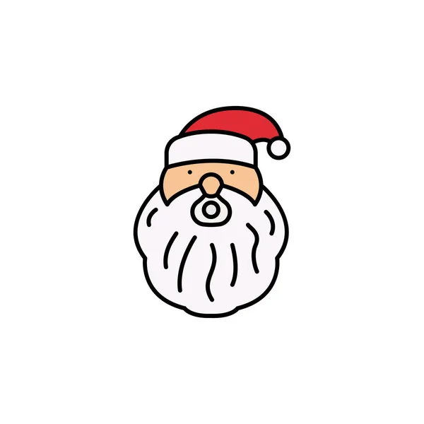 Das Symbol Der Weihnachtsmannlinie Elemente Des Neuen Jahres Weihnachtsillustration Premium — Stockvektor