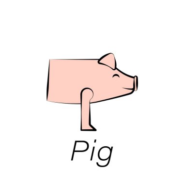 Domuz eli çizim ikonu. Çiftçilik ikonları elementi. İşaretler ve semboller beyaz arkaplanda ağ, logo, mobil uygulama, UI, UX için kullanılabilir