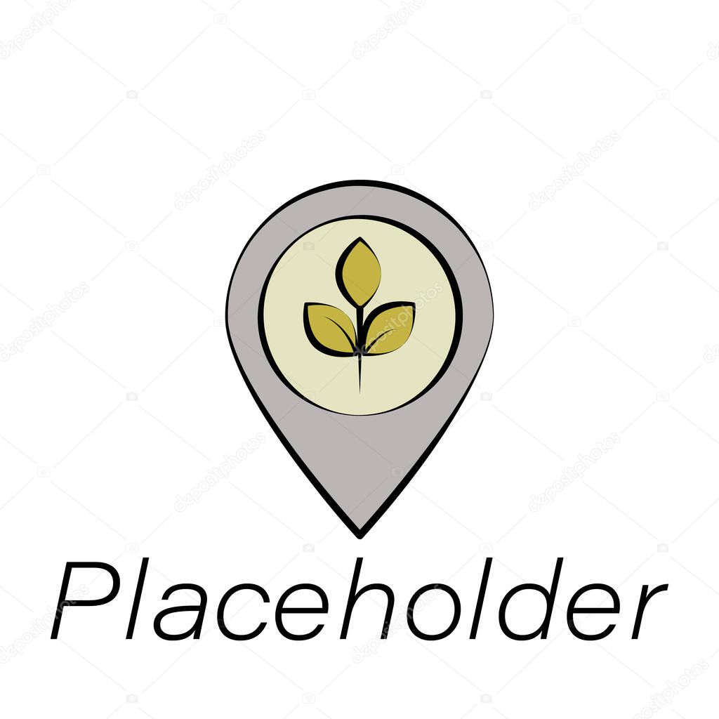 placeholder hand draw icon. Element of farming illustration icons. Signs and symbols can be used for web, logo, mobile app, UI, UX on white background