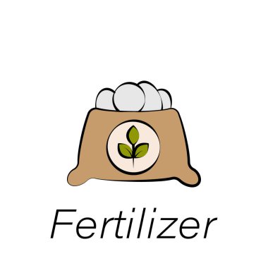 Gübre el çizimi ikonu. Çiftçilik ikonları elementi. İşaretler ve semboller beyaz arkaplanda ağ, logo, mobil uygulama, UI, UX için kullanılabilir