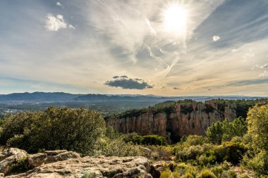 Roquebrune emin AGENS vadisinde görünümü, Cote d 'azur, Fransa