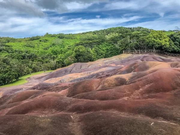 Tierra de siete colores en Chamarel, Isla Mauricio —  Fotos de Stock