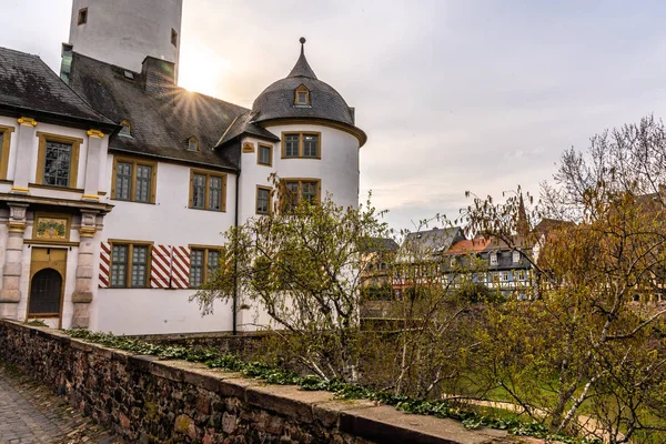 Středověký hrad Hoechst, Frankfurt, Německo — Stock fotografie